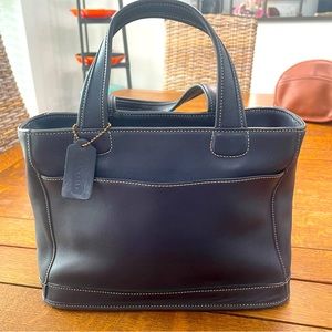 Vintage Coach 9303 Bleeker Satchel Navy